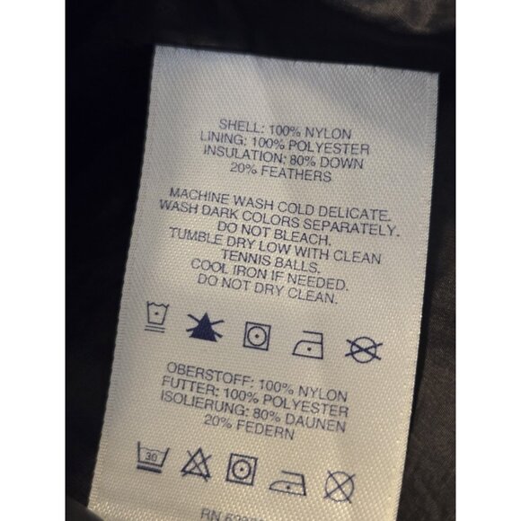 Lands End Women Black Down Puffer Vest Jacket XL 18 Down Fill Packable Full Zip - Picture 7 of 7